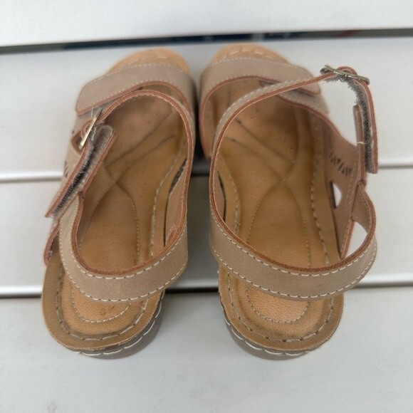 Patrizia Perfectay Buckle Slingback Cut Out Design Brown Open Toe Sandals 7 - Picture 3 of 6